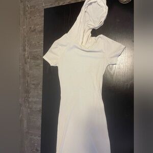 White hoodie dress